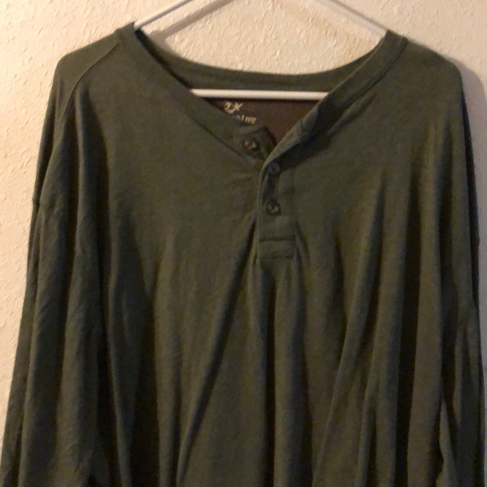 Warm Forrest green long sleeve Henley